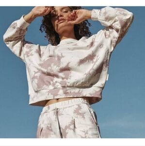 Varley Erwin Crew Sweatshirt Tie-Dye Relaxed Athleisure Oversized Size L Large